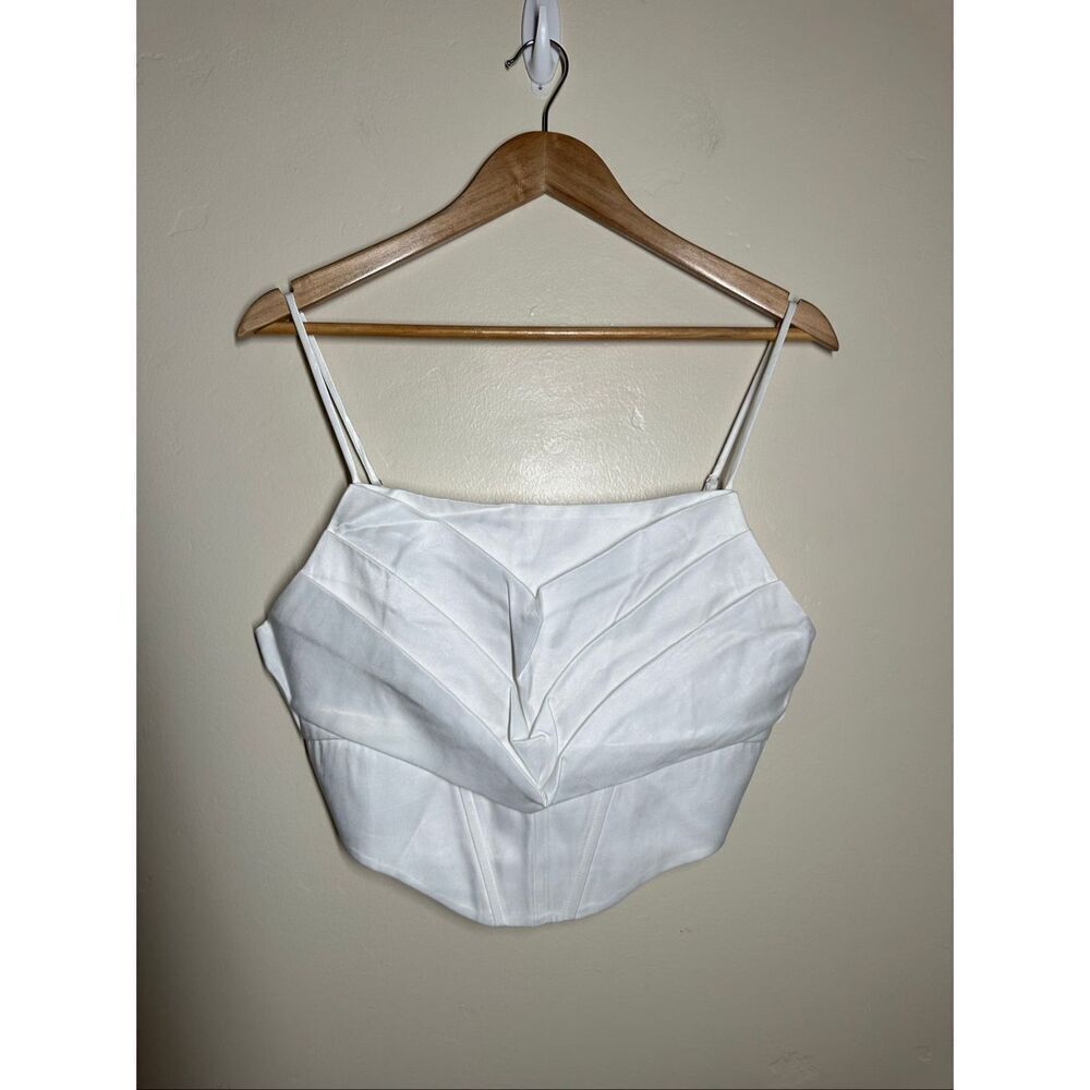 ๐ธ Revolve Elodie White Soft Cami Blouse Size Large New - Picture 1 of 3